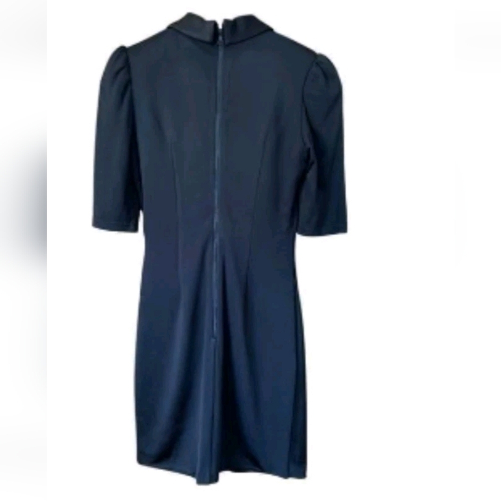 Alice + Olivia Remi Puff Sleeve Wrap Tuxedo Mini Dress Size 4 - Picture 8 of 10